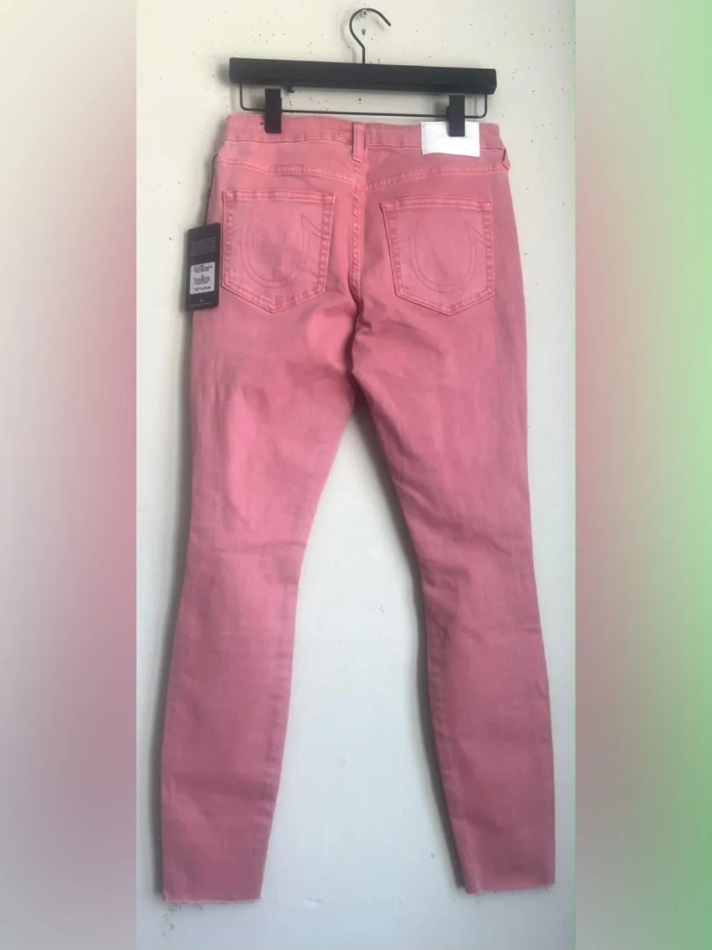 True Religion Pink Skinny Ripped Jeans - Picture 2 of 5
